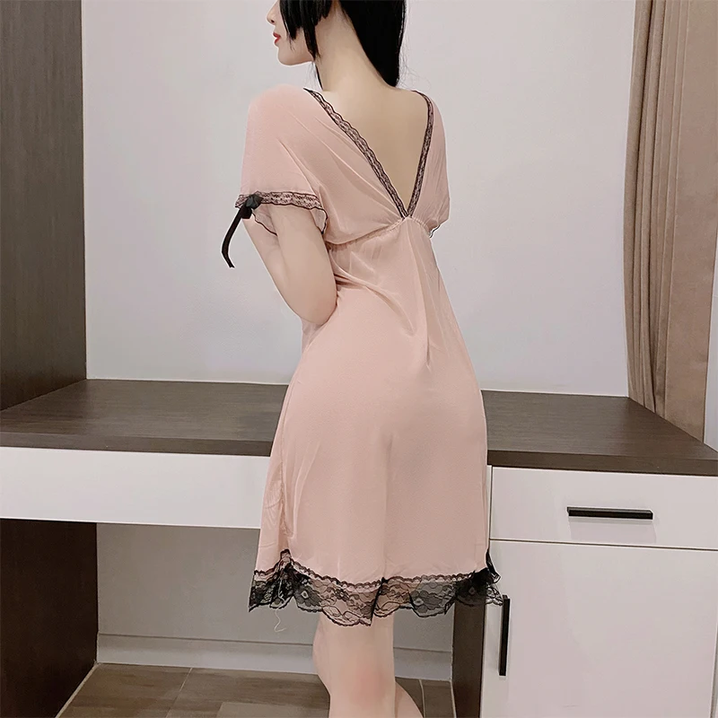 

Sexy Lingerie Mesh See Through Sexy Clothes Hip Hugging Nightgown Pajama