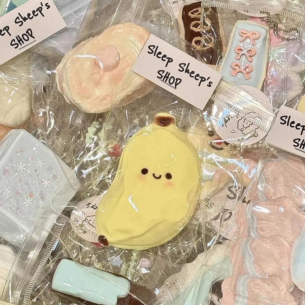 Kawaii لزجة الدهون الموز ضغط لعبة لطيف الإبداعية الاسترخاء اللعب الإجهاد الإغاثة الضغط والقرص اللعب