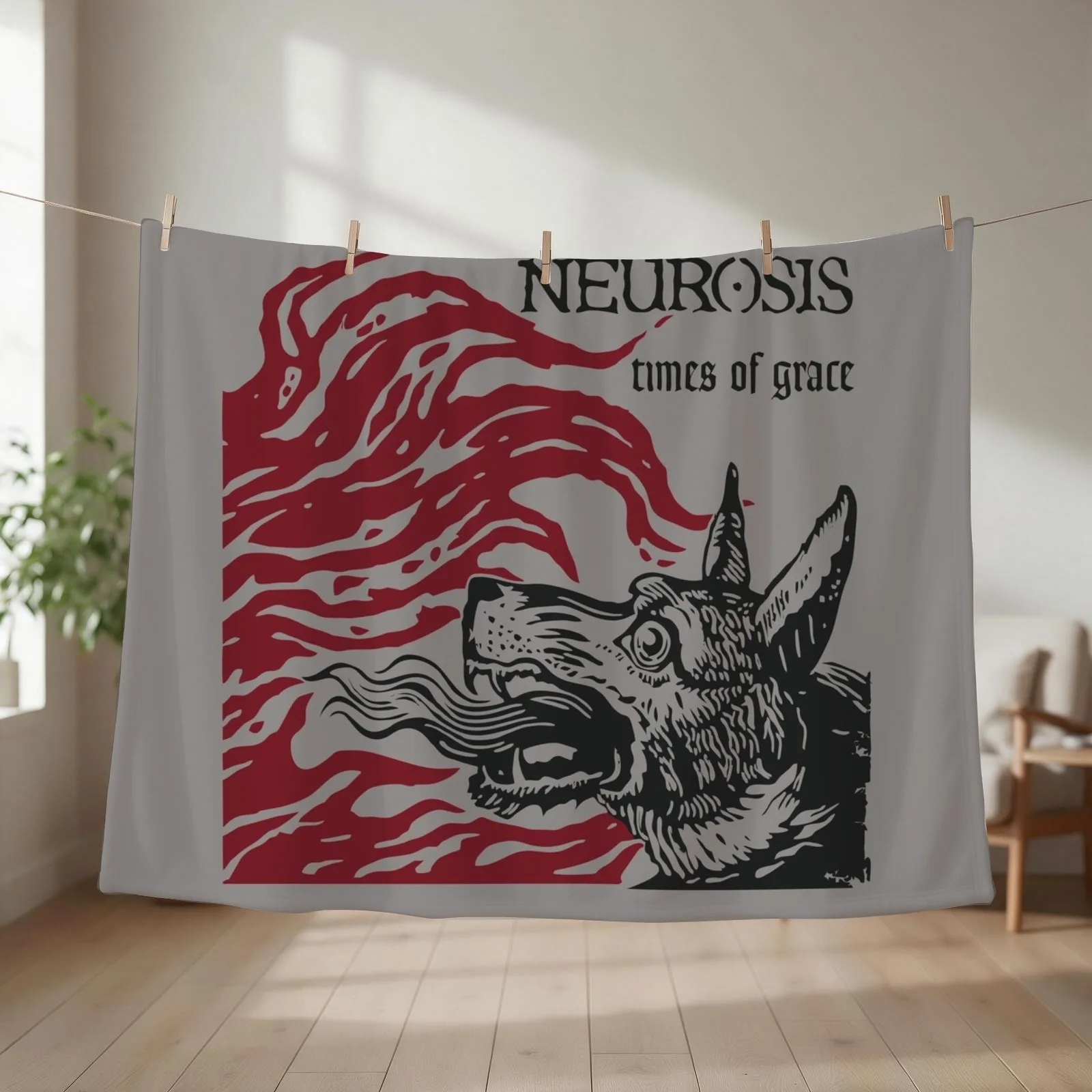 Neurosis: Times of Grace Throw Blanket couch cozy soft plush fuzzy picnic outdoor blanket