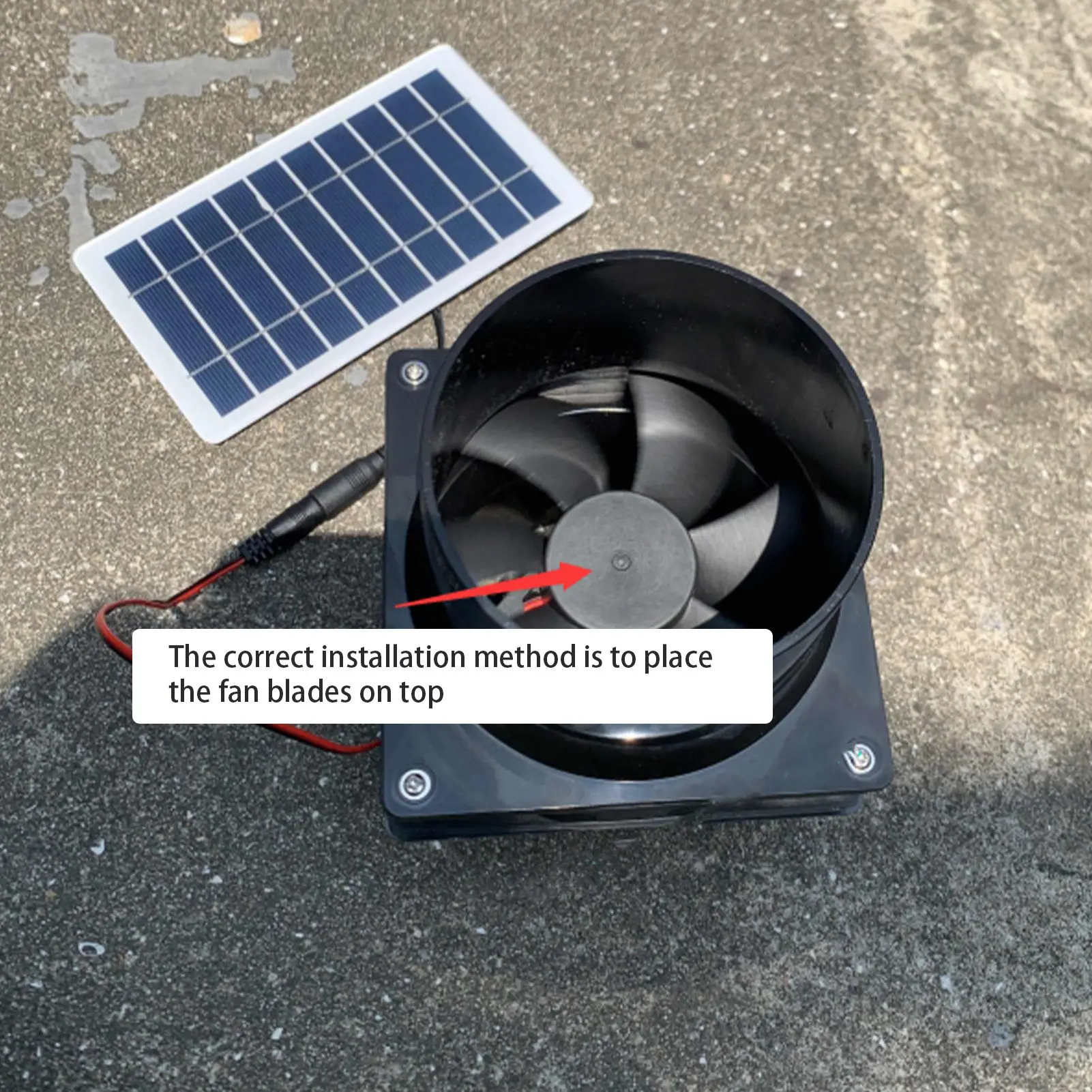 Solar Powered Exhaust Fan Kit, Solar Panel for Round Pipe Ventilation with Efficient Cooling Wind Circulation for Attics