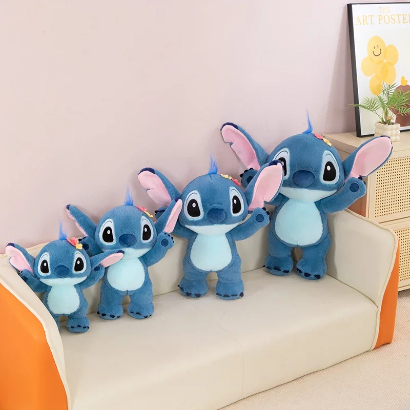 New Disney Large Size Lilo&Stitch Plush Stuffed Doll Cartoon Animal Sleeping  Pillow Room Decoration Softmaterial Toy for Gift