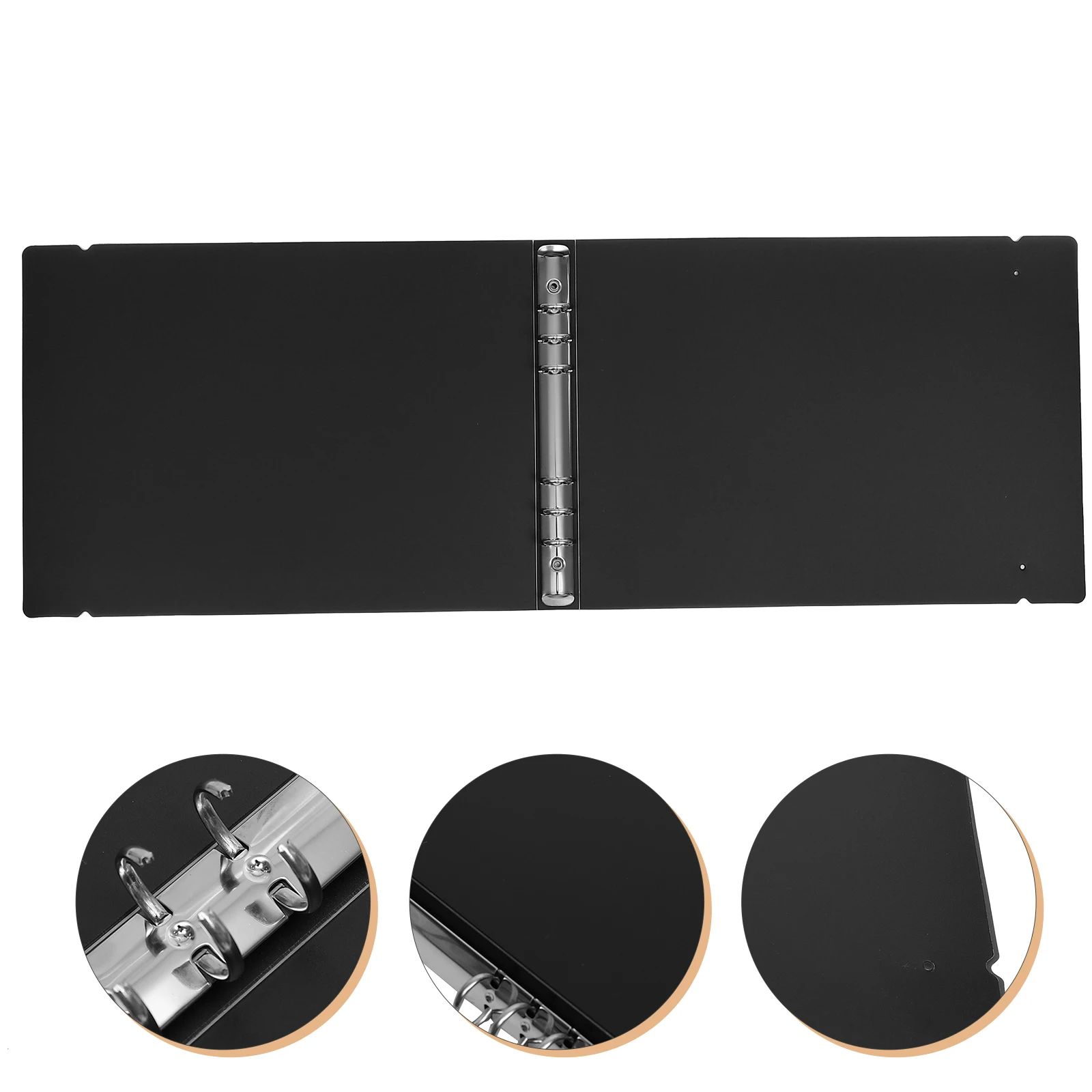 

Notebooks Folder Shell Document Binder Planner Organizer Punch Hole Documents Black Binders for