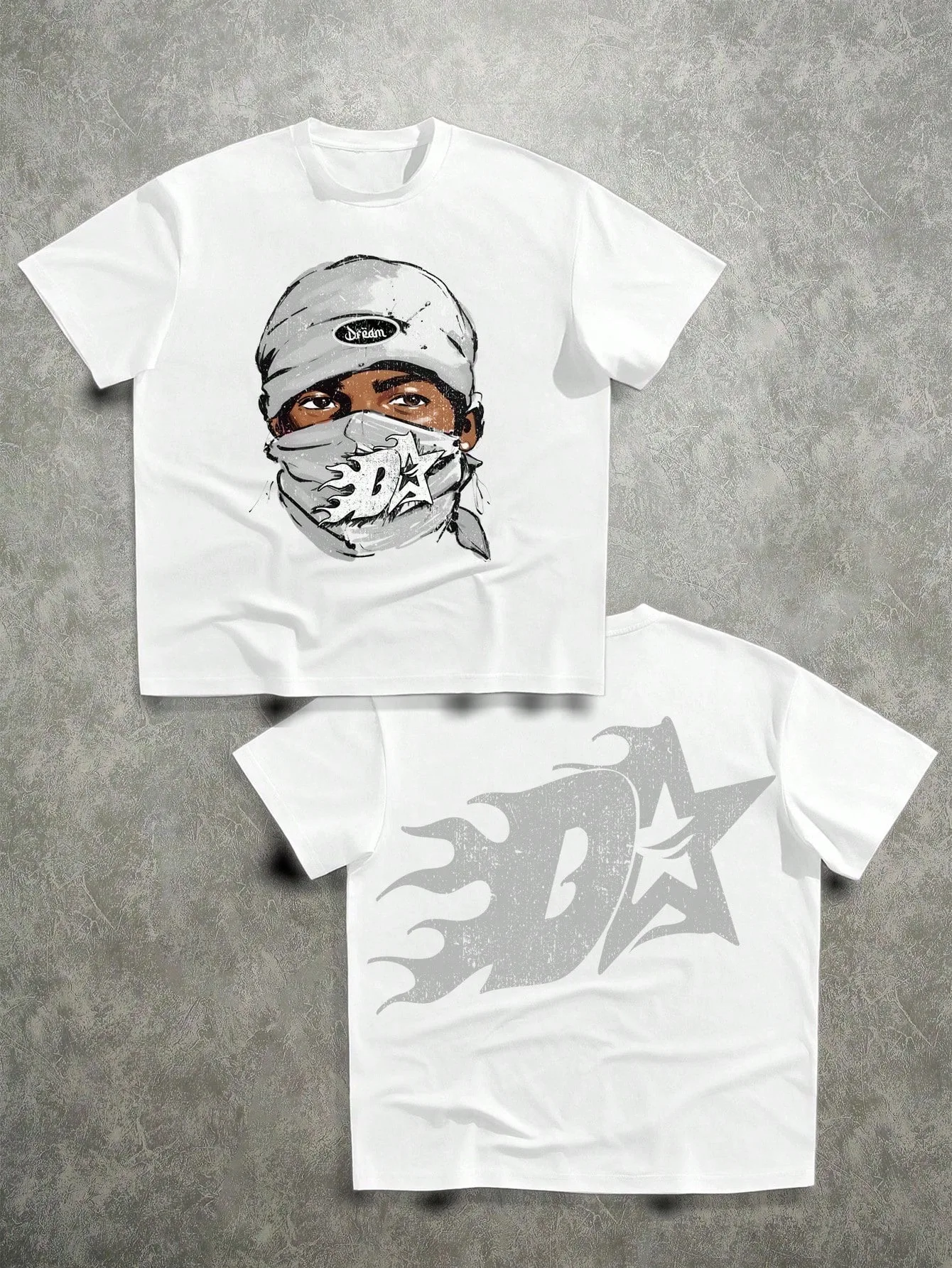 Manfinity ZONE917 OEM Super Complete Printed T-shirt Wide Neck Men's Men Clothing Harajuku