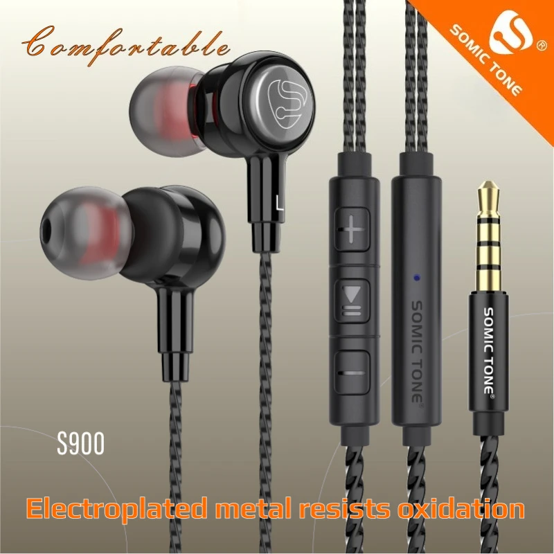 

SOMIC TONE 3.5mm In-ear Wired Earphones Universal Mobile Headset with Mic Bass HiFi Earbuds Headphone for Computer Laptop Phone
