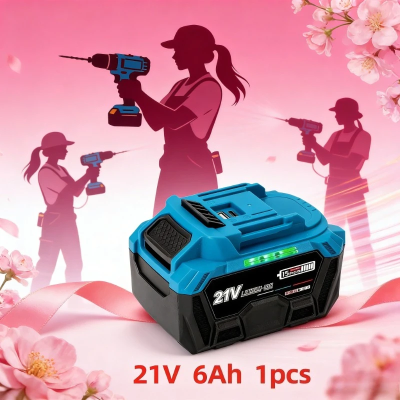 

FCOKU Original 21V 3/4/6AH, For Makita 18V Battery, Type-c Charging Port Replacement LXT BL1850 BL1840 18V Power Tools with BMS