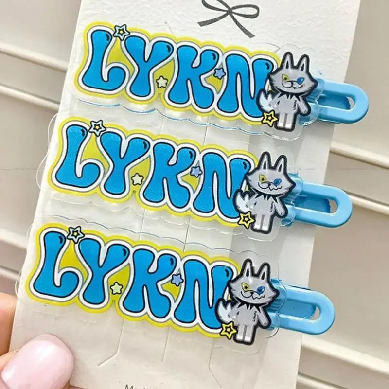 Banda tailandesa para niño LYKN Lycan Lykyou, tocado de Cosplay con letras acrílicas, Clip de pico de pato, horquillas, joyería, accesorios para el cabello, regalo
