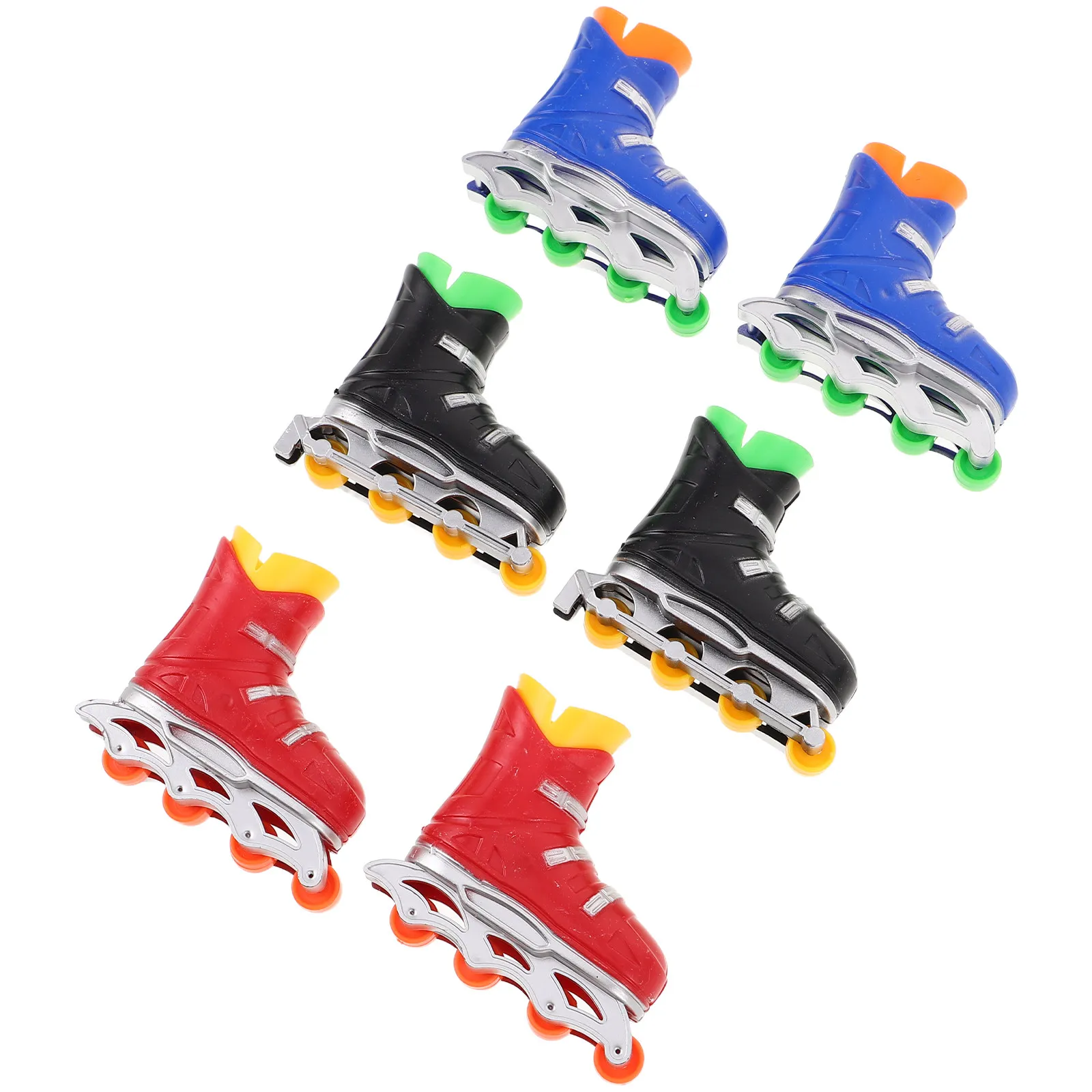 6Pairs Mini Finger Skate Shoes Compact Portable Fingerboard Desktop Finger Skates Fun Coordination Skill Game for Kids Adults