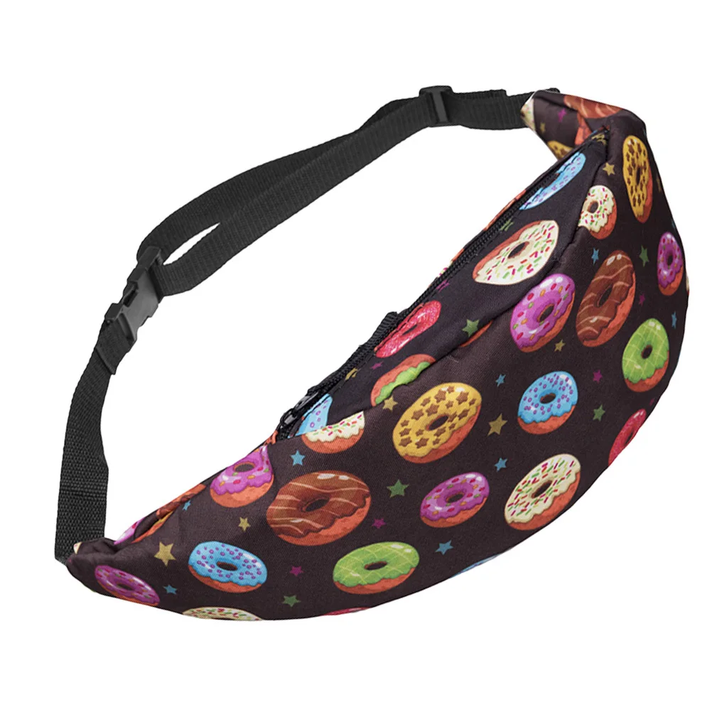 

1Pcs Doughnut Waist Bag Large Capacity Crossbody Chest Bag Oxford Cloth Stylish Phone Storage for Women Outdoor Travel Shopping