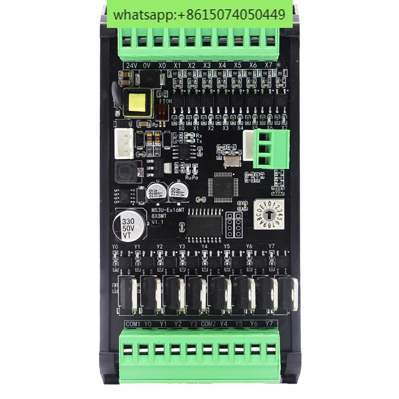 

PLC industrial control board MS3U-ExCAN expansion module 16MRT relay transistor 8 in 8 out switch value