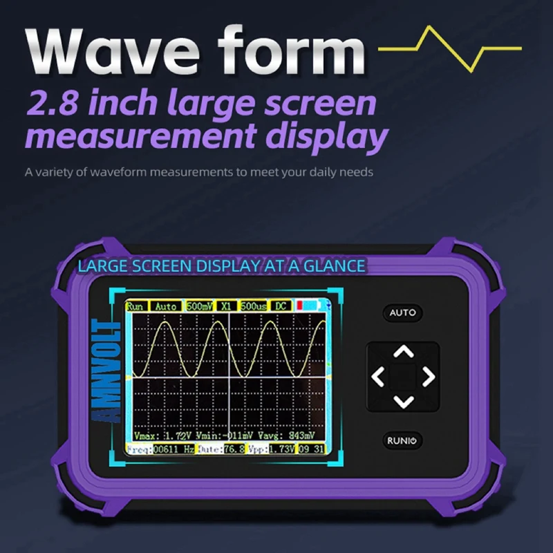 PDS833 Handheld Digital Osciloscope+Probes Kit 2.8Inch Screen 1Mhz Analog Bandwidth 8.33Msa/S 800VPP Digital Osciloscope