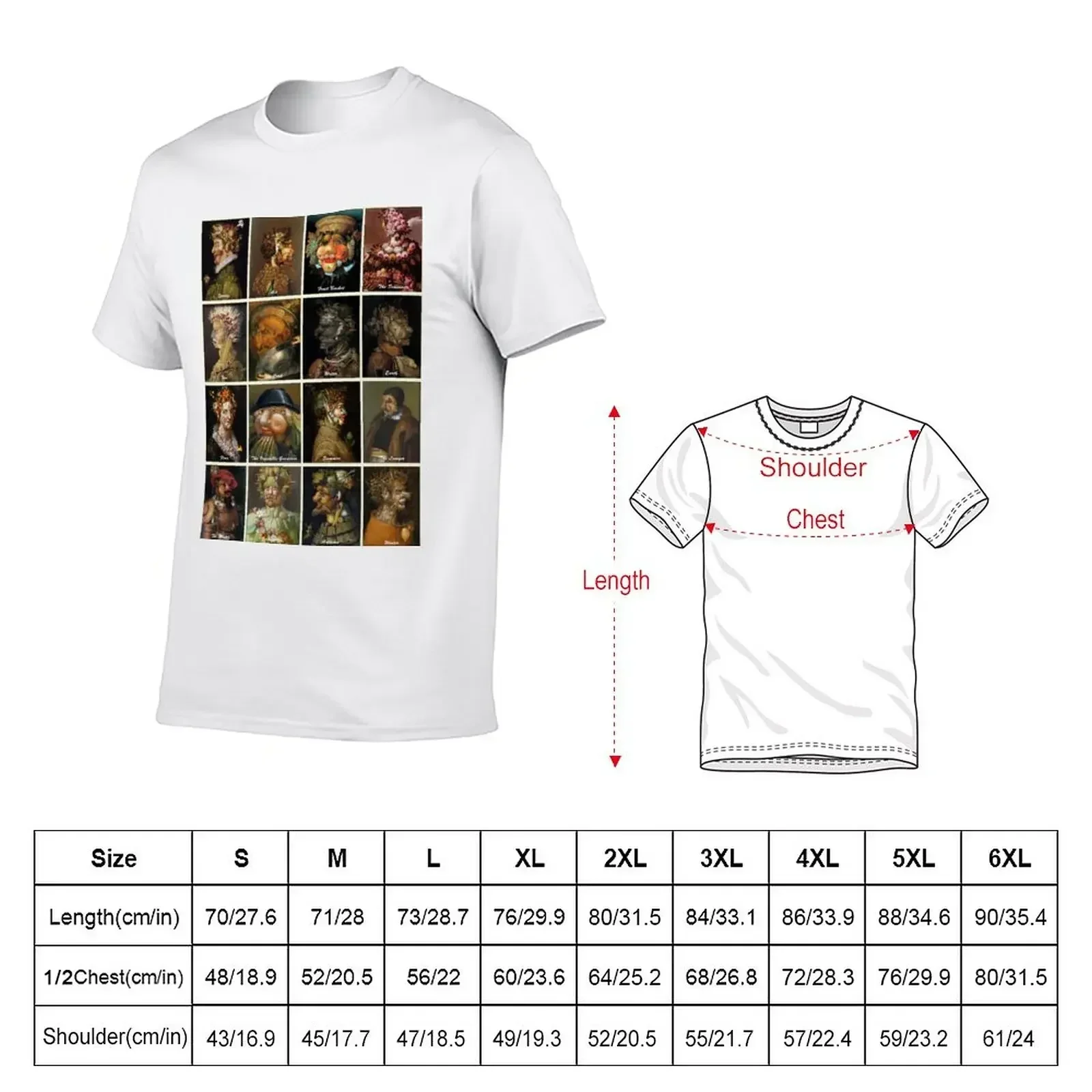 Giuseppe Arcimboldo T-Shirt customs design your own summer clothes t shirts for men pack