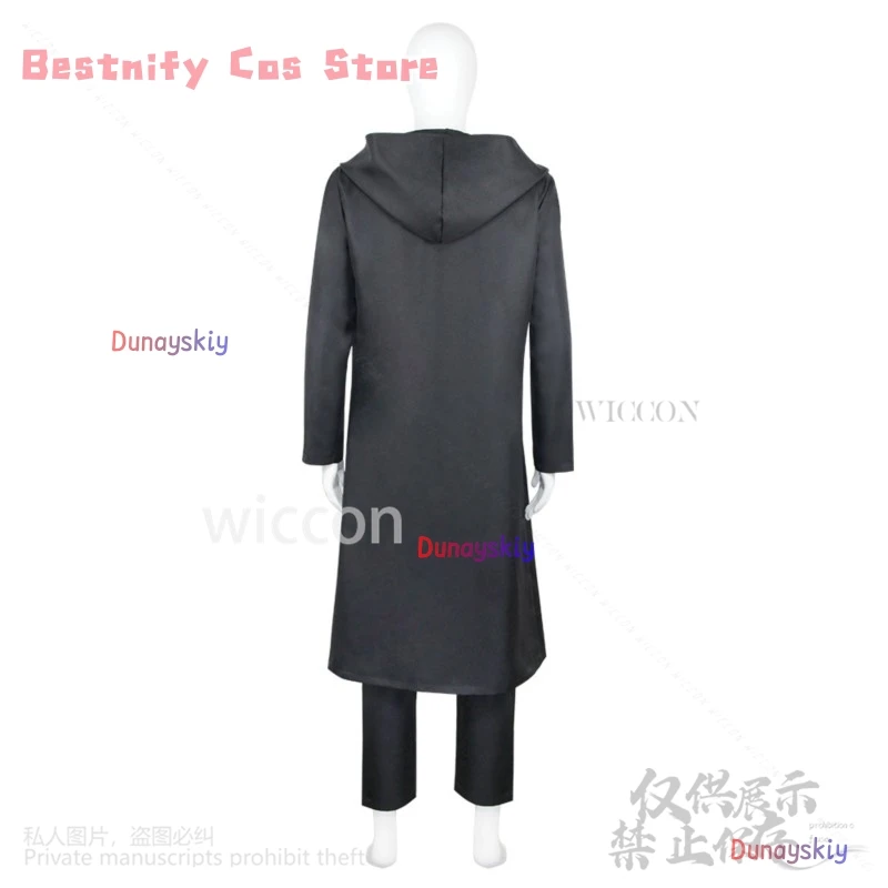 Anime 자ssiSung Jin Woo Traje Preto Trench Coat com Capuz Peruca Terno Para Homem Halloween Cos Personalizado