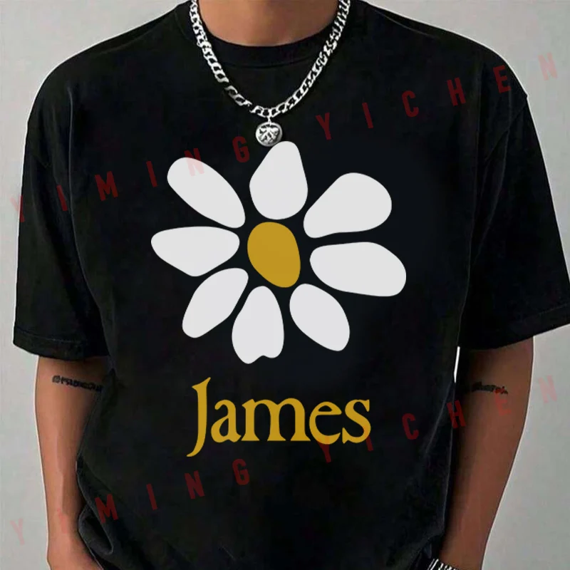 Camiseta de la banda indie James Band Come Home Tim Booth Sit Down Fruit Of Loom, camiseta informal de verano para motociclistas, camisetas con cuello redondo para hombre