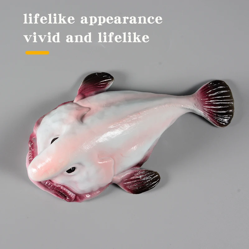 โมเดลปลาบล็อบฟิชจากทะเลน้ำลึกของออสเตรเลีย (Psychrolutes marcisus) ของเล่นแอคชั่นฟิกเกอร์พีวีซีสำหรับเด็ก ของเล่นเสริมพัฒนาการ รูปแบบสัตว์ทะเล ของขวัญ