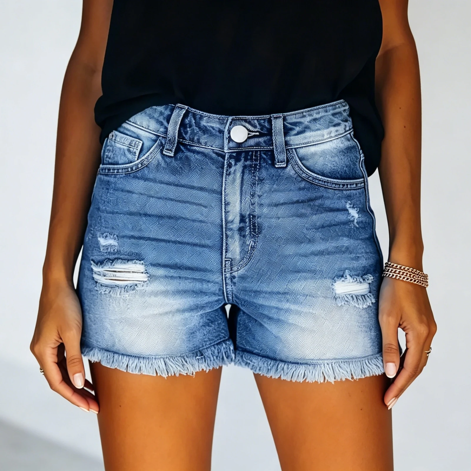 Damskie szorty jeansowe plus s – Denim Shorts Women recenzja i cena
