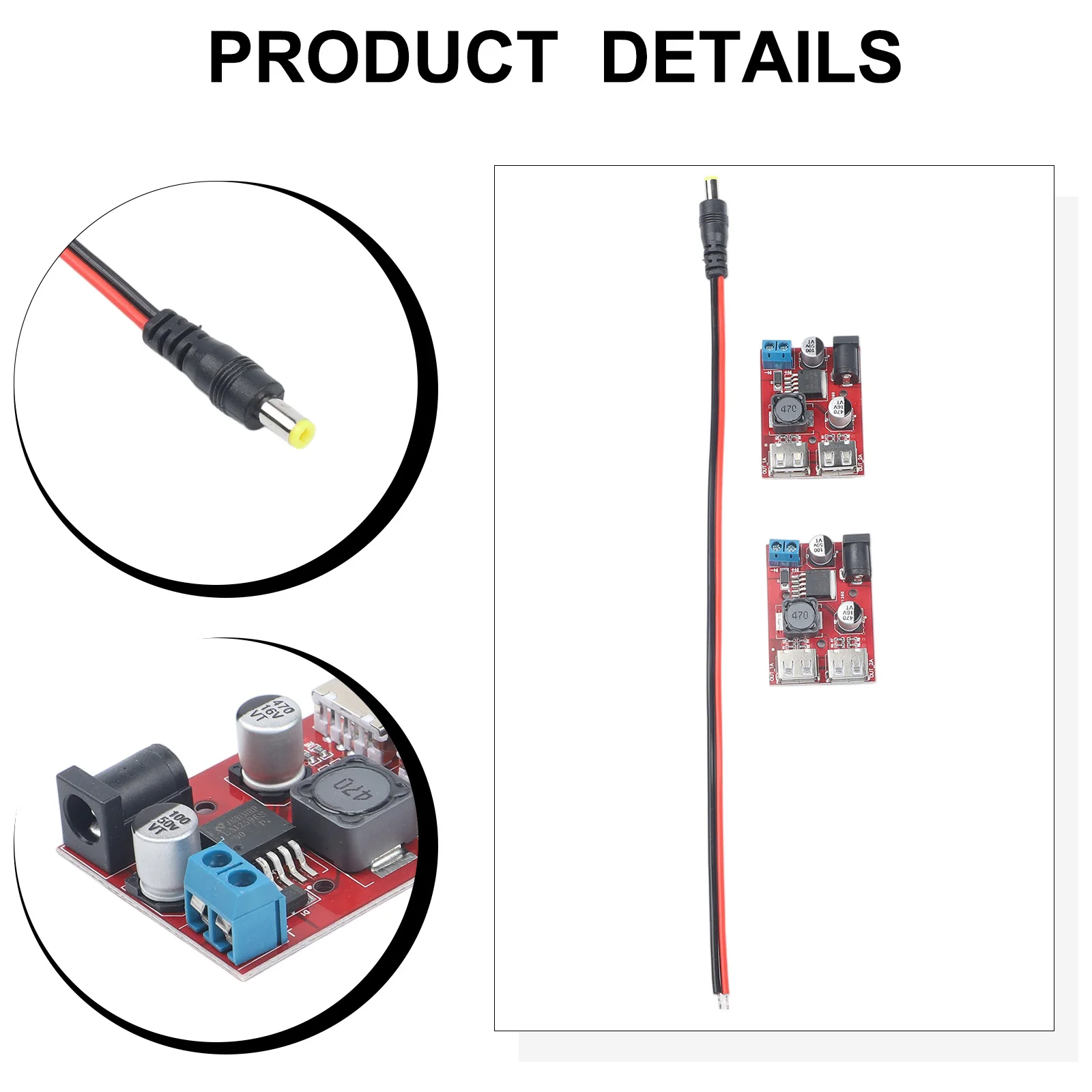 For Camping Off-grid Charging Solar Charger Step-down Module Automatic Solar Charging Module 6V-40V DC 5.5x2.1mm