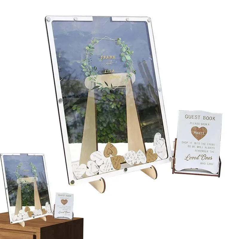 Wedding Guest Heart Drop Box Heart Guest Book Sign Wedding Guest Book Frame Wedding Heart Guest Book Drop Box Drop Top Wedding