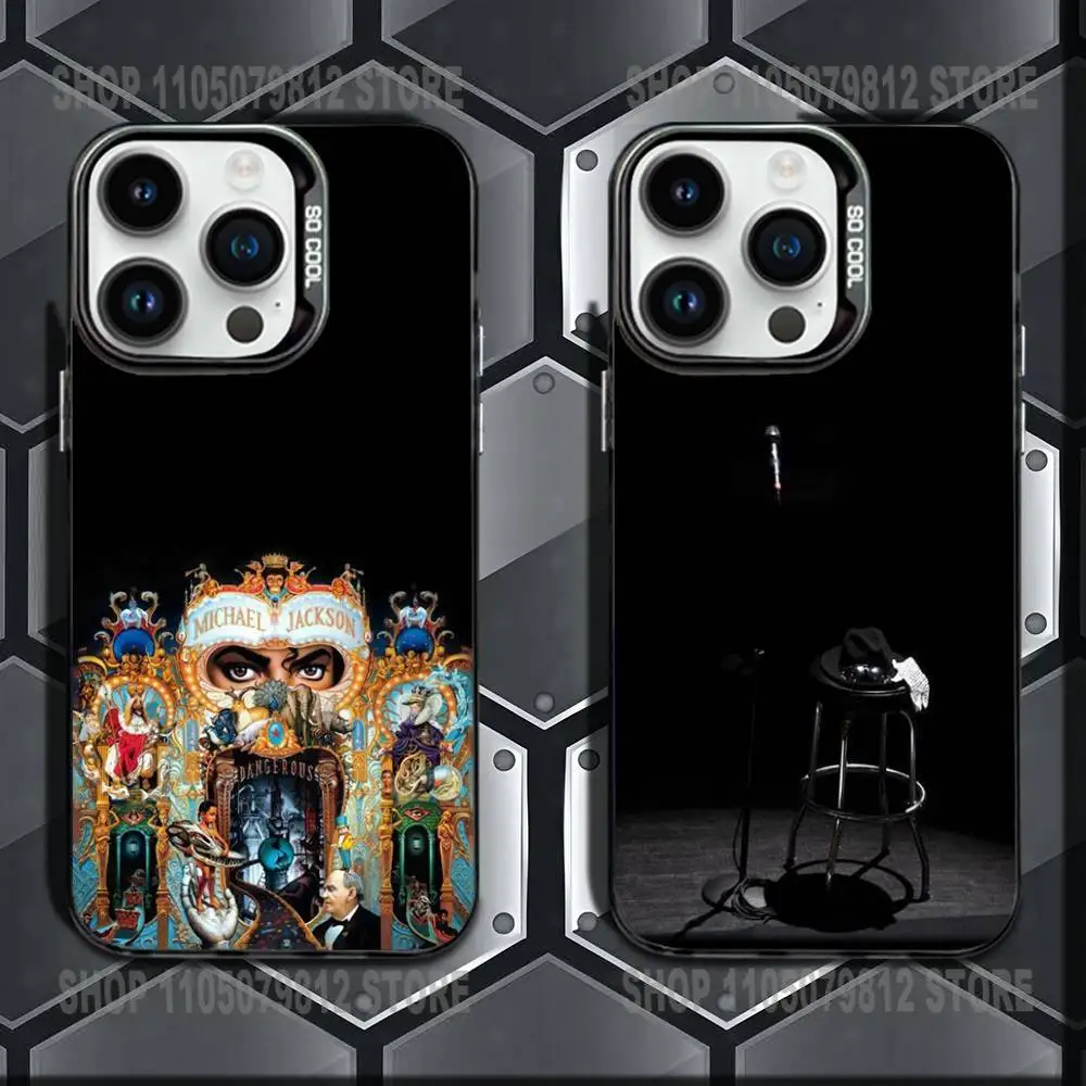 

Singer M-Michael J-Jackson Phone Case For iPhone 16,15,14,13,12,11,Mini,Pro,E,MAX Black Candy Matte Shockproof Cover