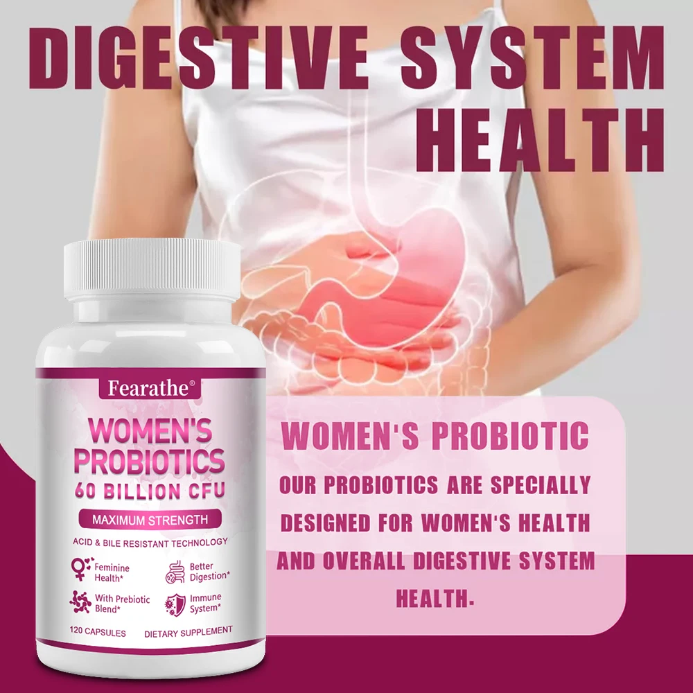 Premium Probiotics for Women - 60 Billion CFU, - Digestion, Immunity & Health Supplement