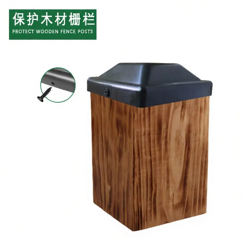 4x4 Fence Post Caps Plastic Decorative Protector For Wood Pillar Outdoor Garden Yard Landscaping Maintenance Shield Black Item