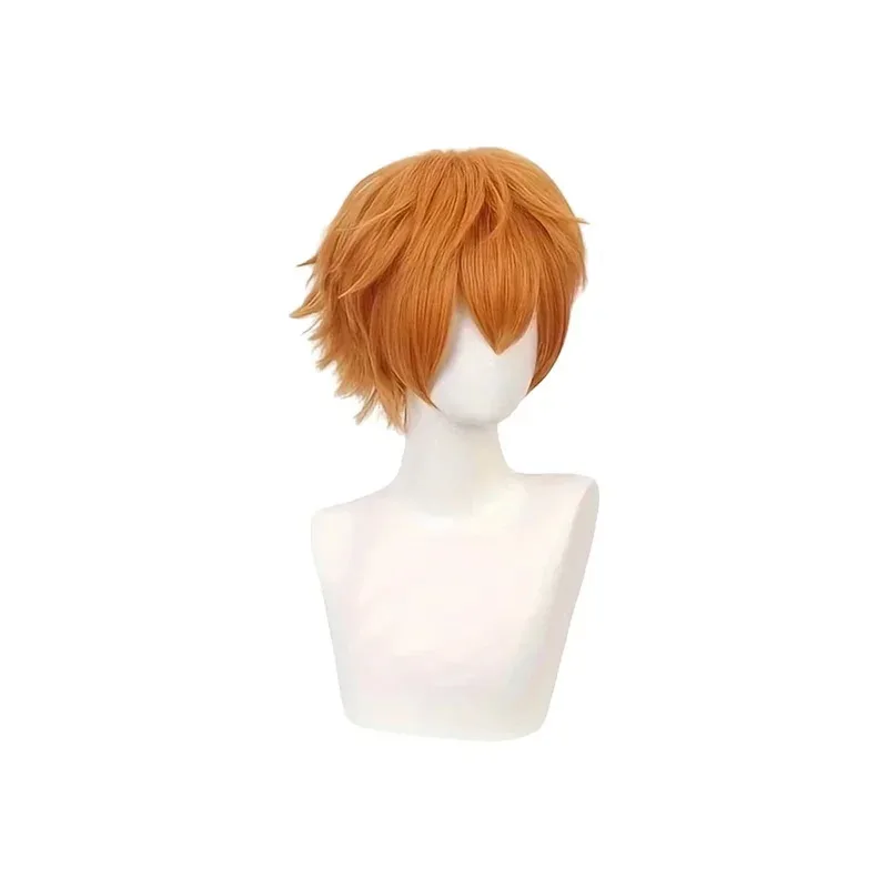 Anime Toilet Bound Hanako Minamoto Kou Pelucas cortas amarillas para cosplay Peluca de pelo sintético resistente al calor