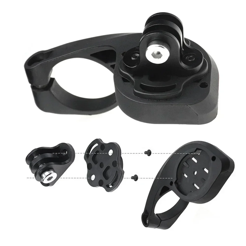 Adattatore di montaggio in lega di alluminio per staffa di supporto maschio per computer da bicicletta Garmin Videocamere d'azione Supporto per montaggio leggero