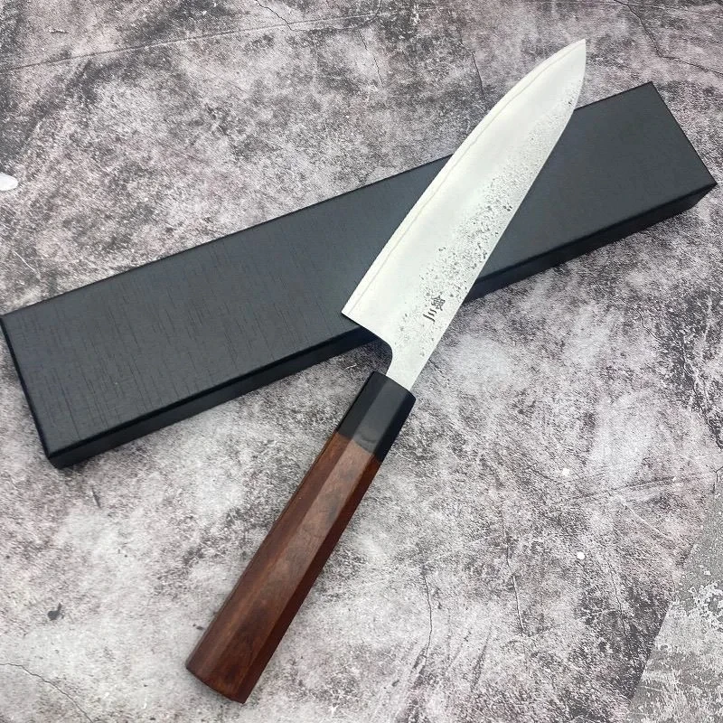 

Japanese Stainless Silver Steel No. 3 Gyuto Knife Home Cook Kitchen Slicing Meat Vegetable Cutting Cleaver Fish Chef Knives
