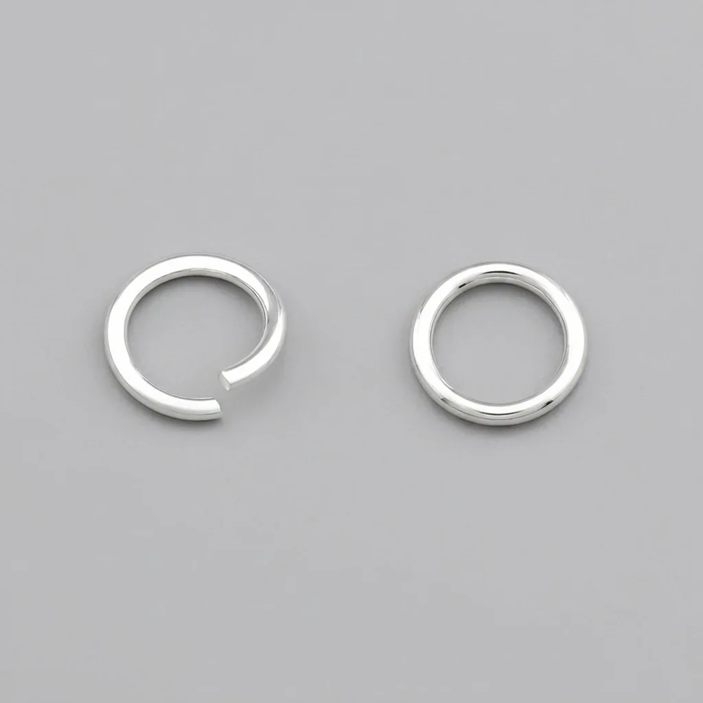 Viel/Packung geteilte Biegeringe aus 925er-Sterlingsilber, Verbinder für die Reparatur von DIY-Schmuckherstellungsartikeln, Armbändern und Halsketten – Detail 3