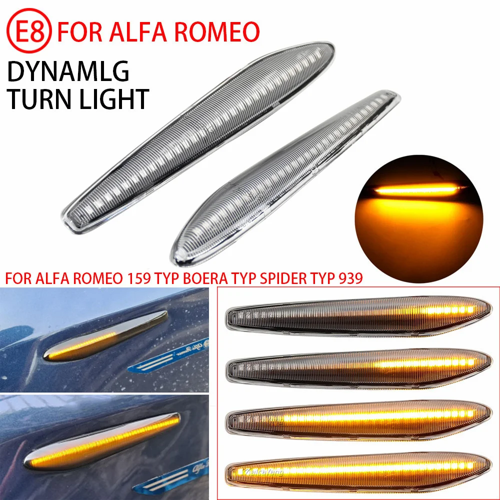 2pcs For Alfa Romeo 159 2005-2012 Sportwagon Boera Spider 939 Turn Signal Side Indicator Blinker Lamp Car Light Accessories Auto