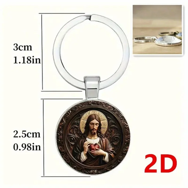 Archangel Michael Guardian Angel Keychain Pendant