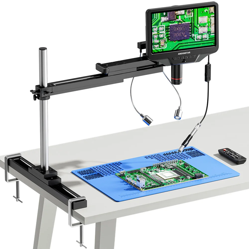 Andonstar 2026 AD409SA 10.1'' HDMI Soldering Digital Microscope with Endoscope Electronic Microscope for Professional Soldering