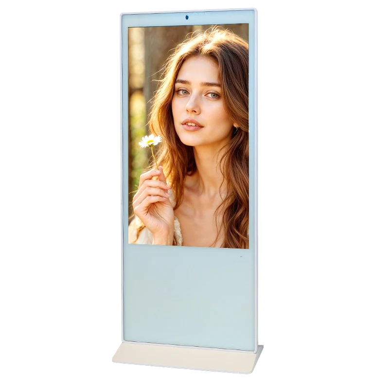 Display pubblicitario per chiosco touch screen interattivo con segnaletica digitale per cartelloni pubblicitari verticali per installazione a pavimento interno di dimensioni personalizzate