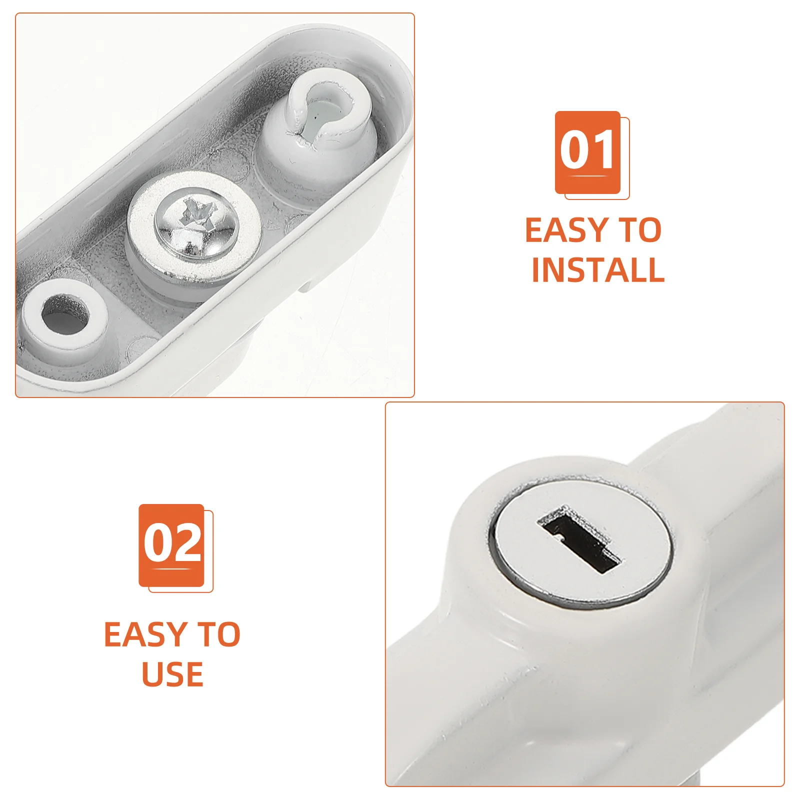 

1 Set Sliding Window Sash Lock Crescent Latch For Vertical Windows Metal Replacement Parts Safety Lock Kit Vinyl Window Stopper