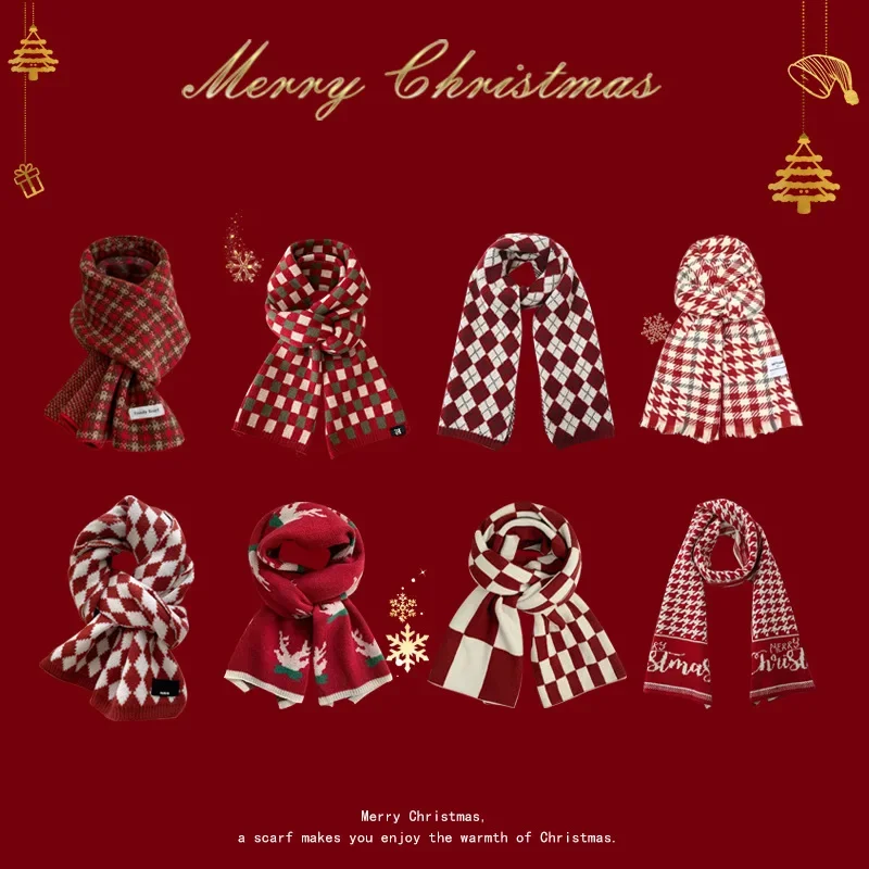 

2024 New Christmas Scarf, Outdoor Fashion, Casual, Versatile, Atmosphere Sense Series Scarf, Winter Warm Women's Shawl