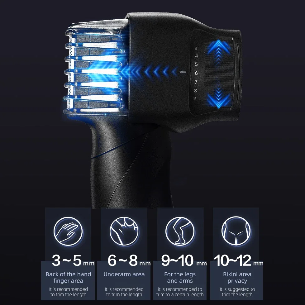 Panasonic Wet Dry Groin Body Trimmer For Men Face Beard Hair Trimmer Clipper Pubic Ball Electric Shaver Body Groomer