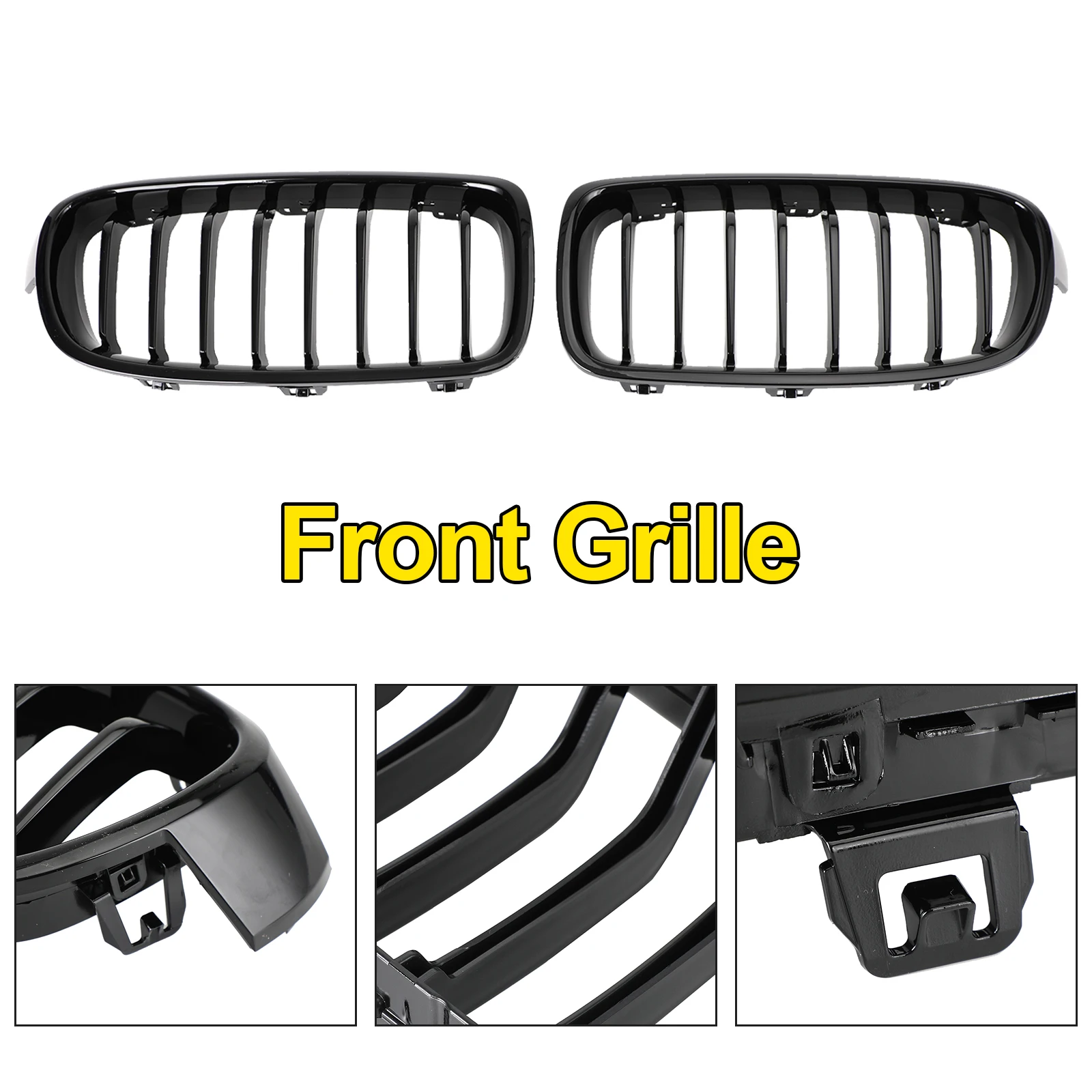 Artudatech Gloss Black Front Kidney Grill Grille for BMW 3 Series F30 Sedan  F31 Touring  F35 2012-2019 51137263481