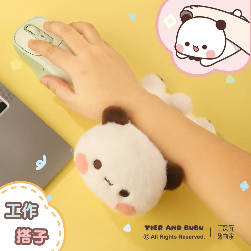 Panda Bubu & Dudu Cute Desktop Companion, Plush Wrist Rest Comfort Support For Office & Gaming, Bubu & Yier Soft Plush Toy Gift