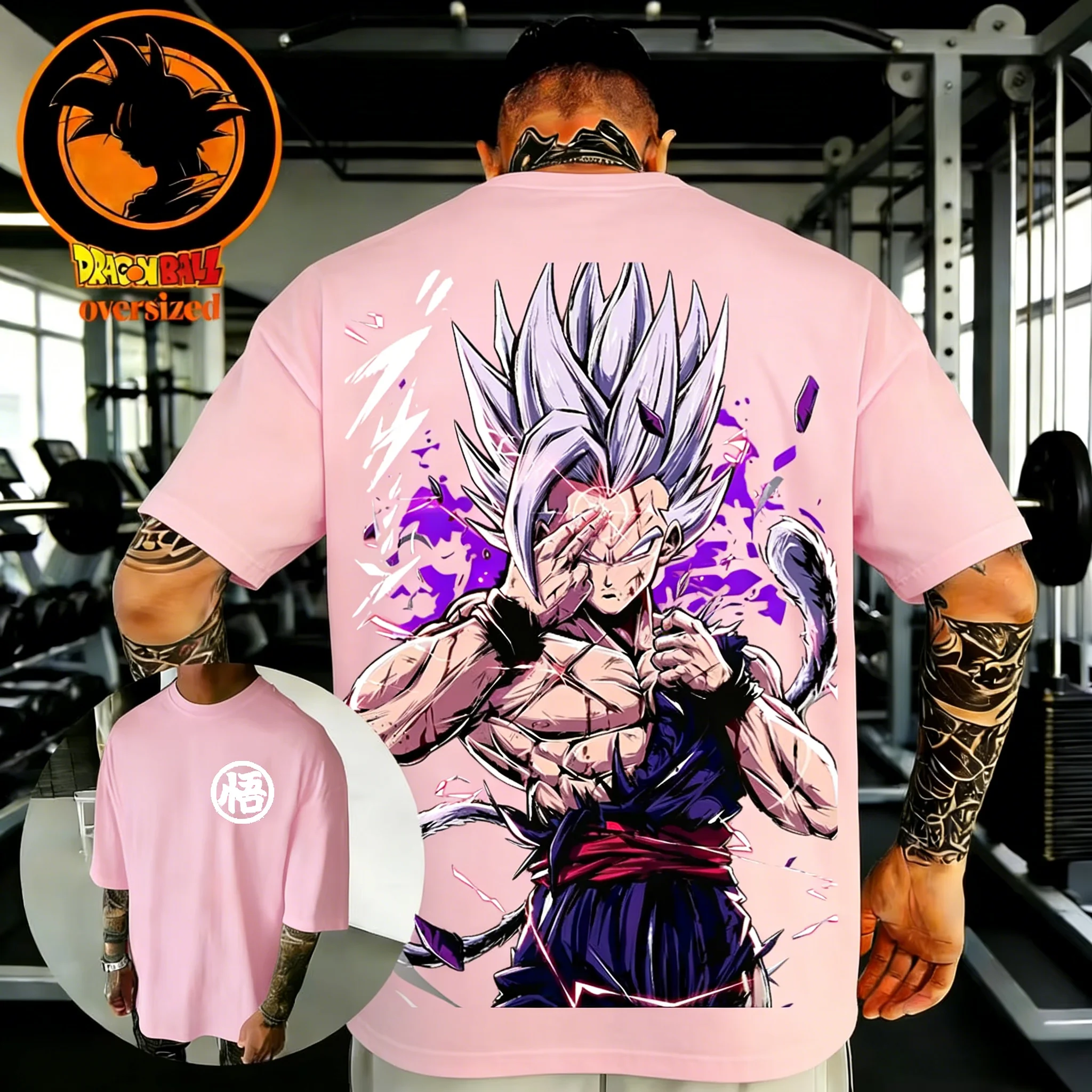 Camiseta de algodón con estampado de Dragon Ball Anime, novedad de verano 2026, camiseta informal de manga corta Harajuku para hombre y mujer con estampado de Beast Gohan