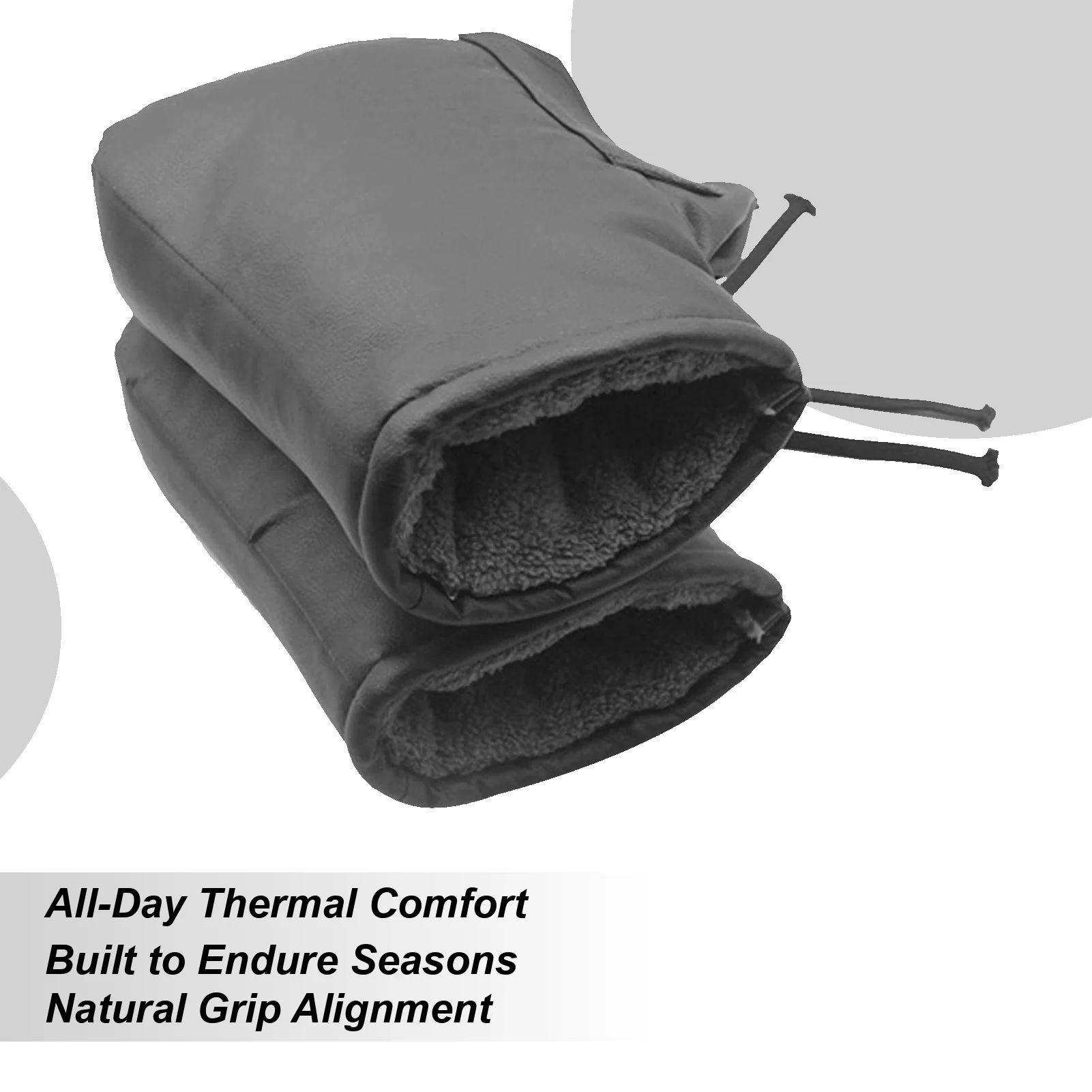 Motorcycle Handlebar Gloves Windproof Electric Comfortable Motorcycle Grips Heated Muffs For Men Riders Commuting Riding Touring