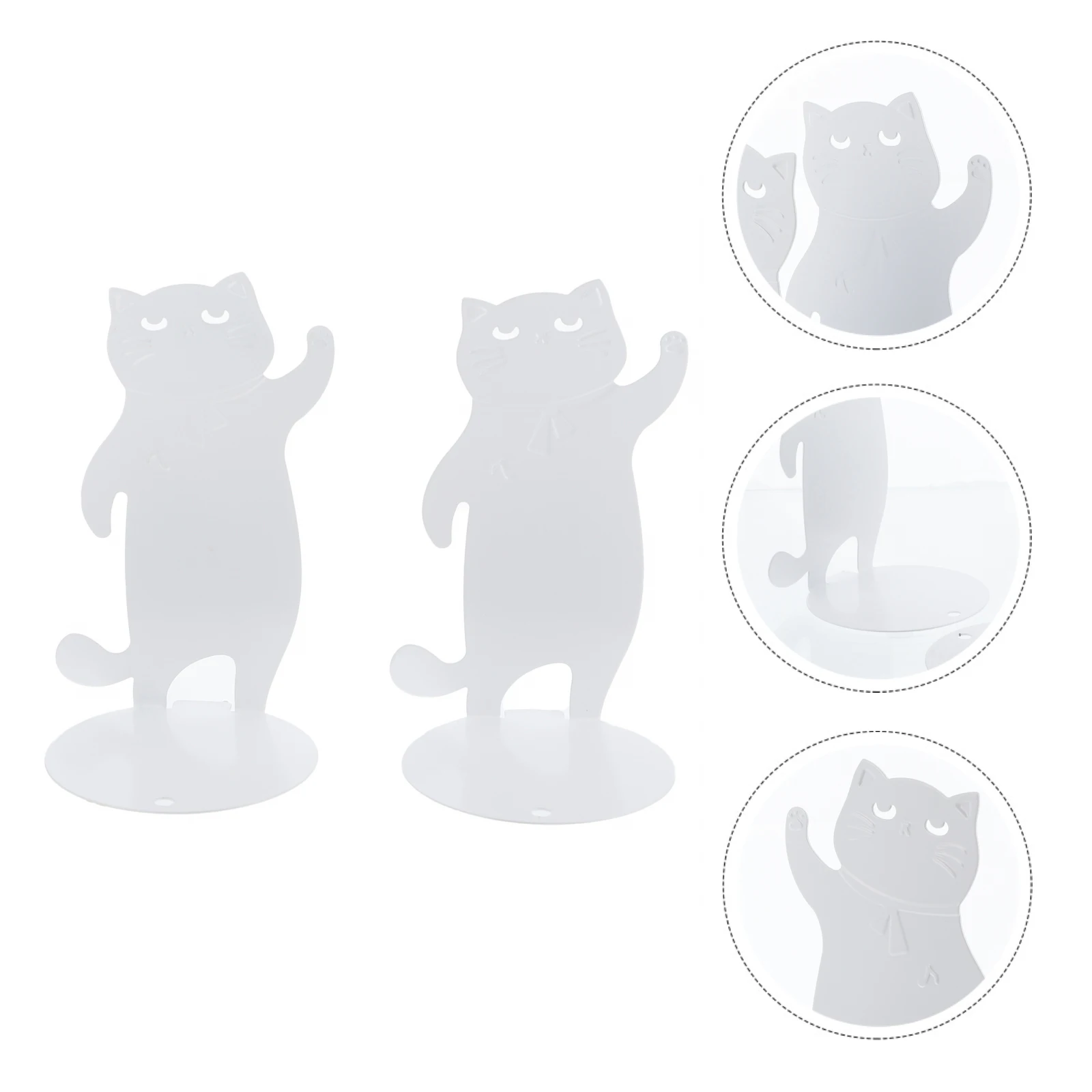 

Cartoon Cat Book Stand Retro Decor Bookends Cats Bookshelf Holder for Shelves Iron Metal Office Modern