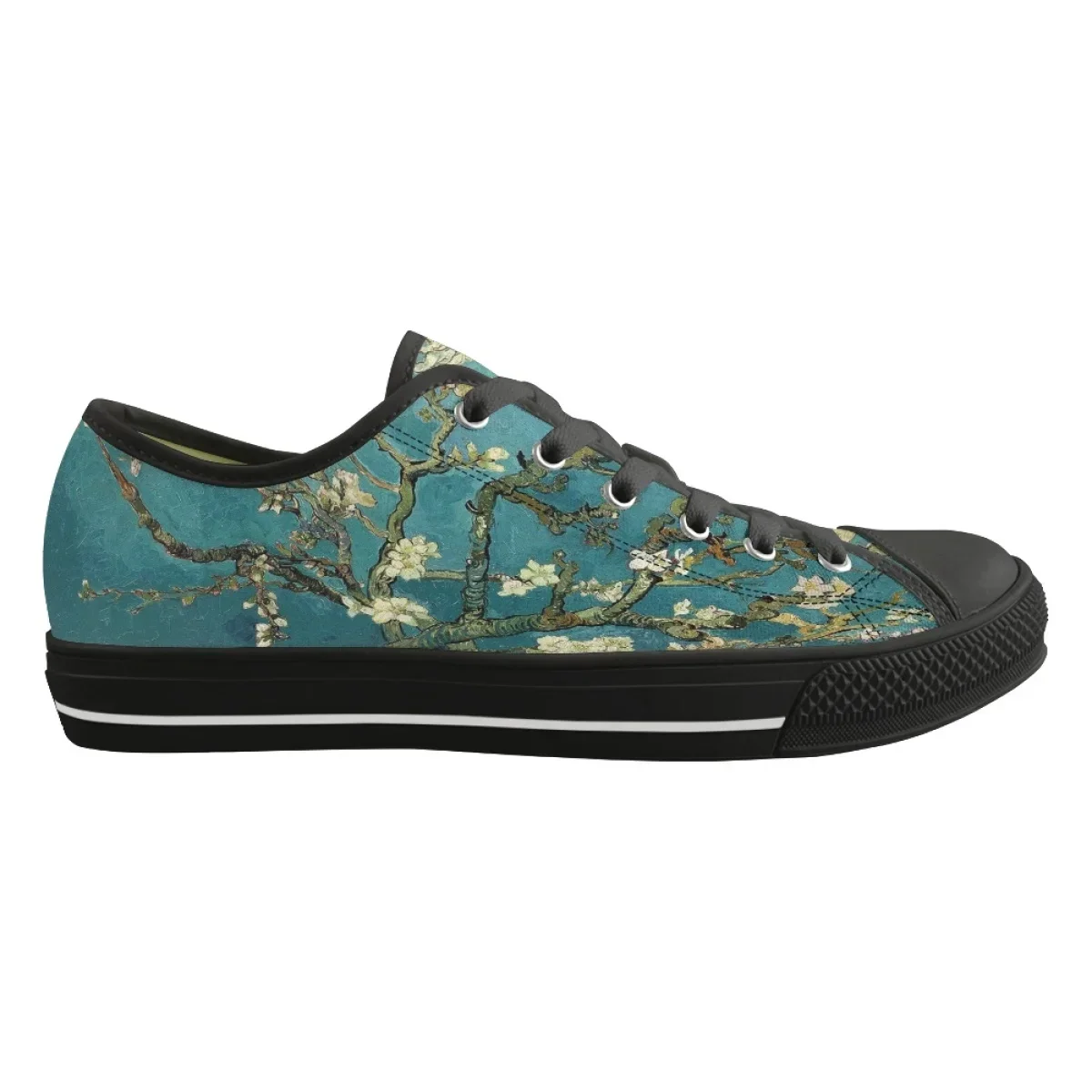 Mode Kunst Van Gogh Olieverfpatroon Vrijetijdsschoenen Voor Vrouwen Outdoor Sneakers Klassieke Veterschoenen Student Lage Top Canvas Schoenen