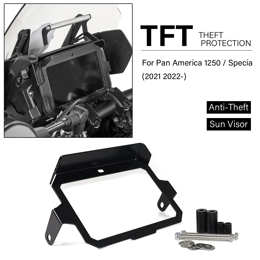 

TFT Theft Protection For Pan America 1250 S RA1250 PA1250 Special Moto Meter Sun Visor Cover Instrument Screen Sunshade Guard