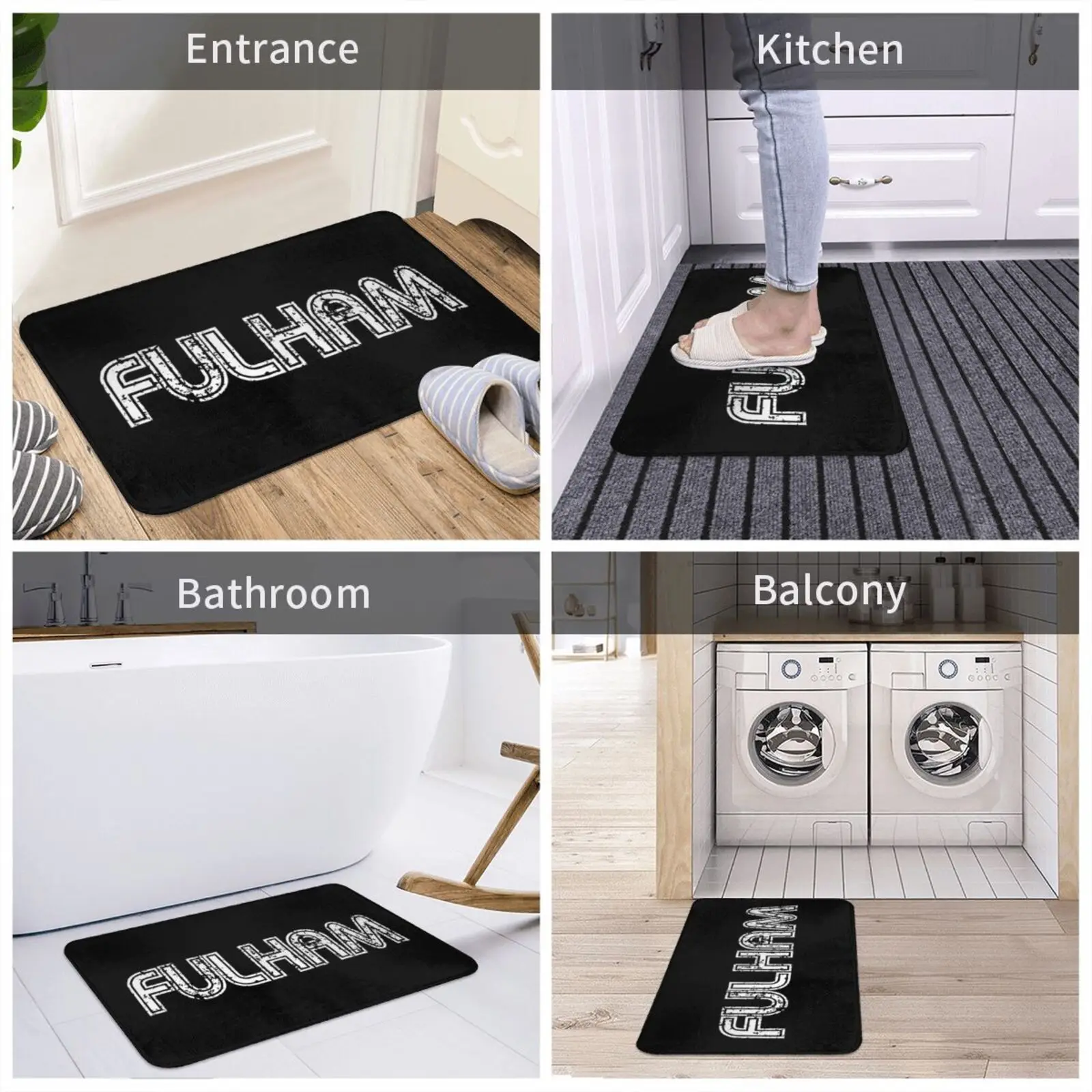 Fulham Vintage Retro Soft Non-Slip Mat Rug Carpet Cushion Fulham Fulham Sw6 Fulham Fullham Football Club Stevenage Road Craven