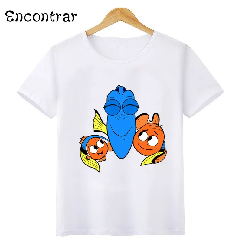 Disney Kids T-shirt Finding Nemo Dory Print Cartoon Girls Clothes Baby Boys Short Sleeve T shirt Funny Children clothing,HKP5495