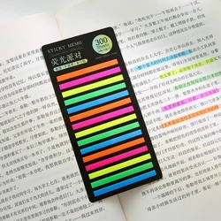 300 Sheets Rainbow Color Index Memo Pad Sticky Notes Paper Sticker Posted It Notepad Bookmark School Supplies Kawaii Stationery