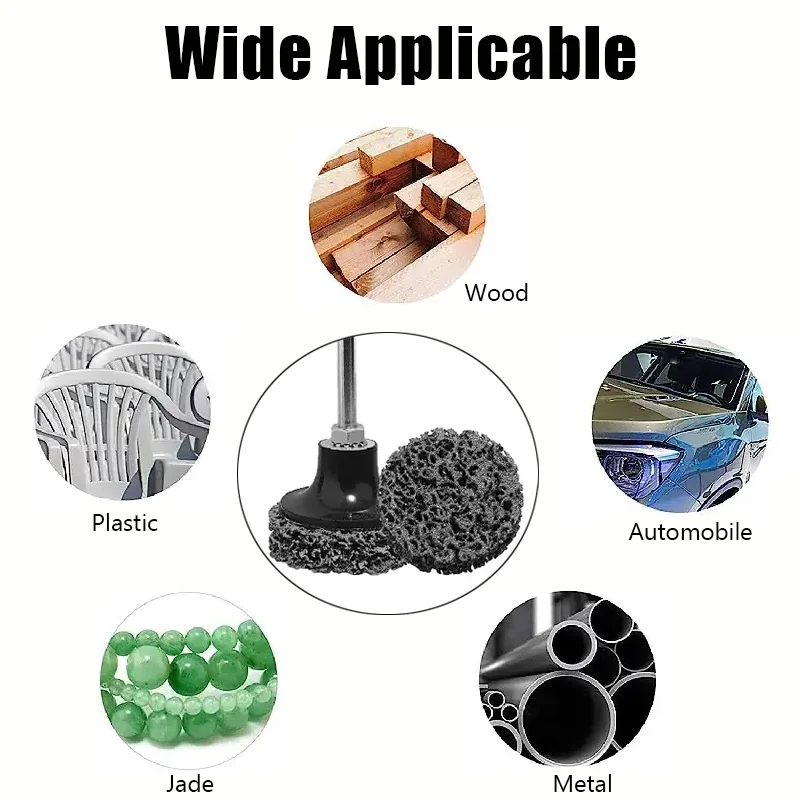3Pcs 2-Inch Strip Discs Stripping Wheel Polishing Wheel with 1 Part holder Grinding Disc for Clean and Remove Paint