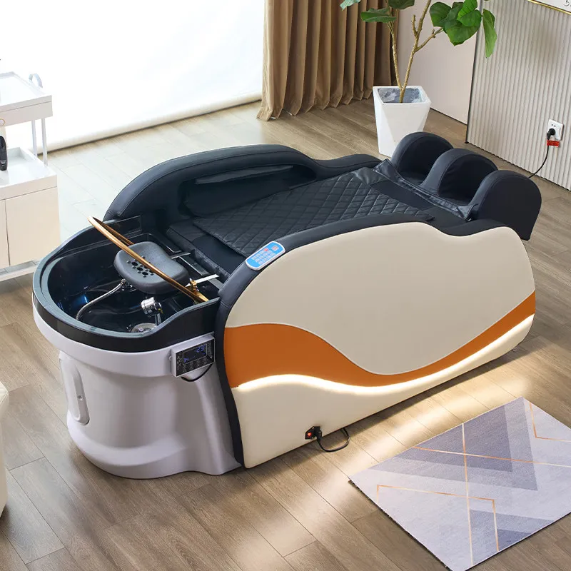 Luxury Elegant Shampoo Bed Hair Wash Chair Cosmetology Machine European Style Shampoo Bed Massager Lavacabezas Head Washing