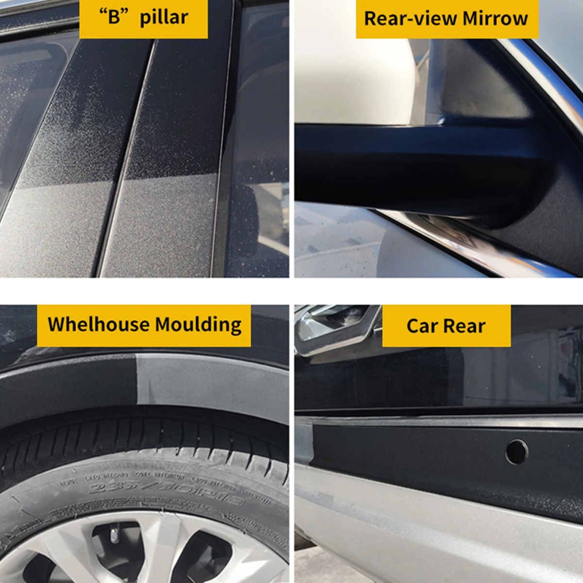 Plastic Restorer For Car Rubber Longlasting Restore Bumper Gloss Rubber Repair Refresh Clean Restorer Back To Black Gloss Car De