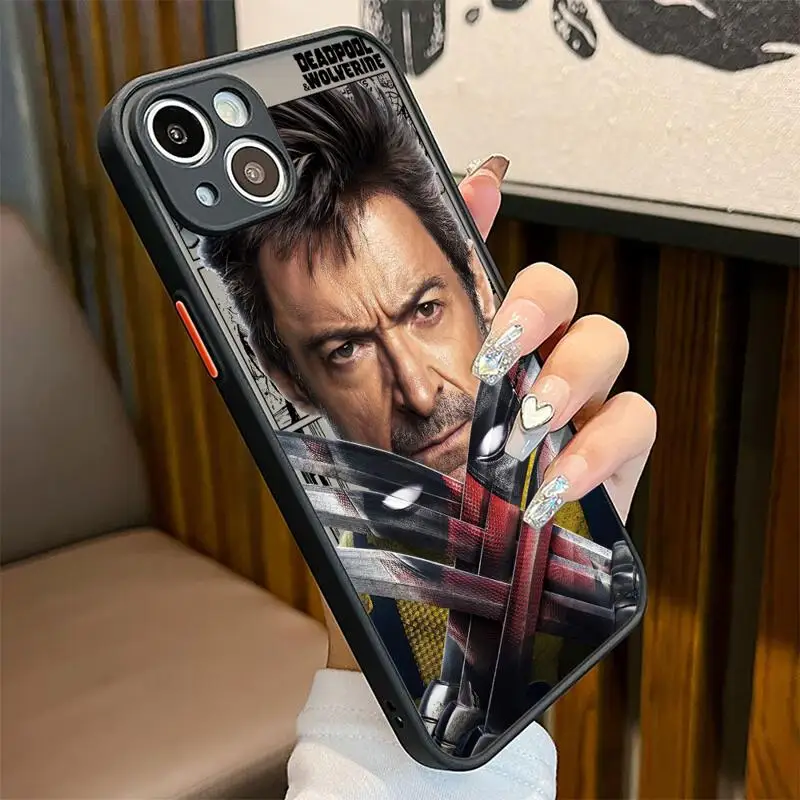 Marvel Deadpool And Wolverine Clear Matte Phone Case for Apple iPhone 16 15 14 13 12 11 pro Max 13 12 Mini XS XR X 7 8plus Cover