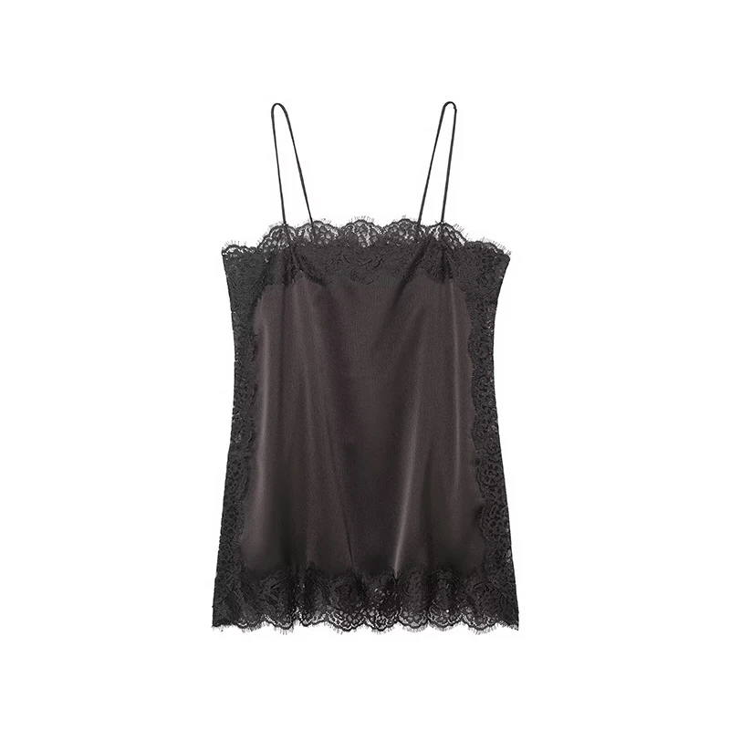 Mulheres rendas midi saias conjuntos de duas peças 2025 nova moda chique cetim renda estilingue topo ternos femininos sexy elegante mulher outfits